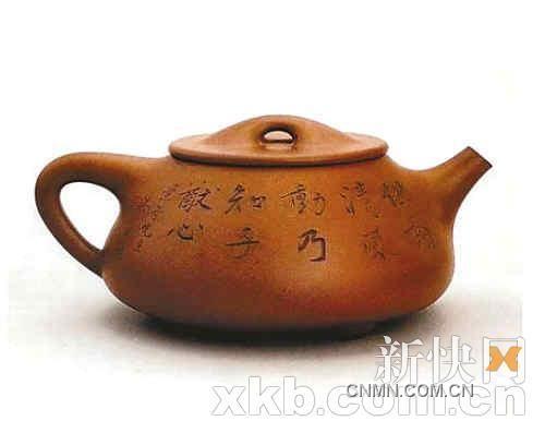 顧景舟制、吳湖帆書畫的相明石瓢壺，在2010年中國嘉德的拍賣會上拍出1232萬元。