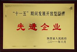 金鉬股份喜獲陜西省“十一五”期間發(fā)展開放型經(jīng)濟(jì)先進(jìn)企業(yè)稱號(hào)