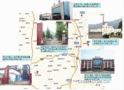 5個示范工程位點示意圖