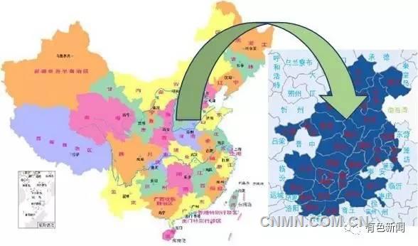 京津冀及周邊地區(qū)的覆蓋地理范圍